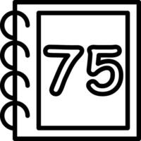Seventy Five Number Education Design vector