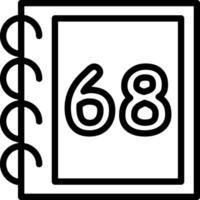 Sixty Eight Preschool Count Design vector