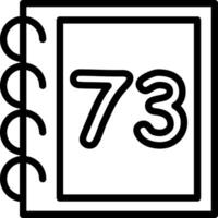Seventy Three Preschool Number Shape vector