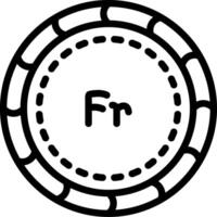 West African Franc Coin Illustration vector