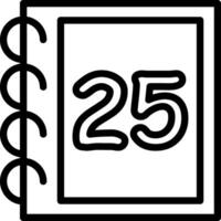 Twenty Five Math Number Line vector