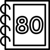 Eighty Basic Number Illustration vector