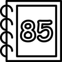 Eighty Five Number Symbol vector