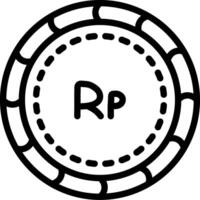 Indonesian Rupiah Coin Illustration vector