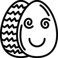 Hypnotized Spiral Eyes Egg Design vector
