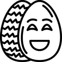 Happy Expression Easter Egg Decor vector