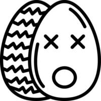 Dizzy Expression Easter Egg Head vector