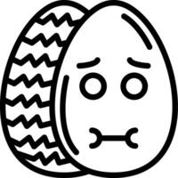 Nauseated Face Easter Egg Mood vector