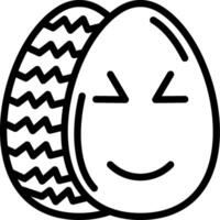 Cute Smile Easter Egg Expression vector
