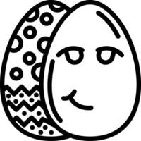 Wry Smile Easter Egg Mood vector