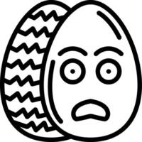 Fearful Expression Easter Egg Art vector
