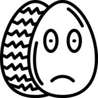 Flushed Cheeks Easter Egg Face vector