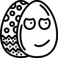 Rolling Eyes Easter Egg Look vector
