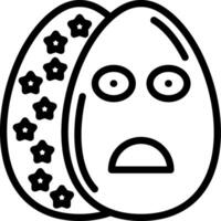 Anguished Face Easter Egg Emotion vector