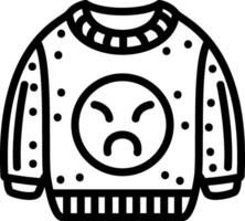 Upset Mood Emoji Sweatshirt vector