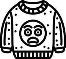 Fearful Face Expression Sweatshirt vector