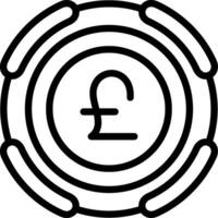 Pound Currency Symbol Icon vector