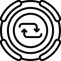 Repeat Loop Replay Icon vector