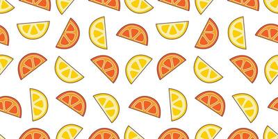 Lemon and orange marmalade slices seamless pattern vector