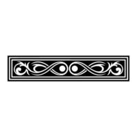 Ornate Black White Border , Abstract Geometric Pattern. vector