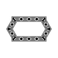 Geometric Black and White Frame , Art Deco Style. vector