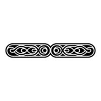 Abstract Celtic Knotwork Element, Black White, Minimalist Style. vector
