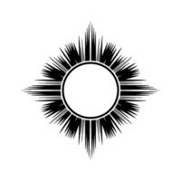 Black and White Burst Element. vector