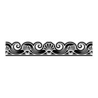 Decorative Black Sea Wave Border Element. vector