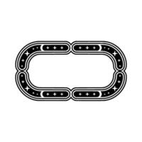 Retro Starburst Frame, Black and White Geometric. vector
