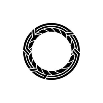 Geometric Circle with Intricate Pattern, Minimalist Style, Modern. vector