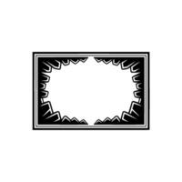 Geometric Black White Border Frame, Abstract Edge , Minimalist Elegance. vector