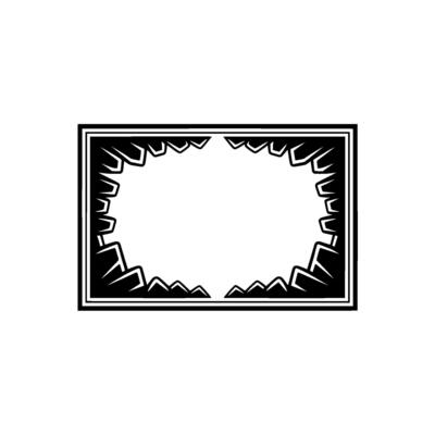 Geometric Black White Border Frame, Abstract Edge , Minimalist Elegance.