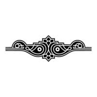 Ornamental Border Black and White, Geometric, Elegant. vector