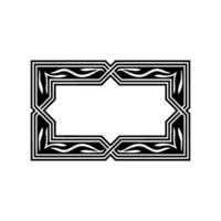 Elegant Geometric Black and White Frame, Illustration. vector
