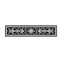 Elegant Black and White Foliage Border on Neutral Background. vector