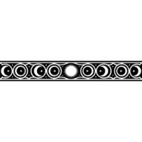 Celestial Border Moon, Sun, and Star Pattern, Minimalist Style. vector