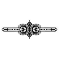 Geometric Ornament with Gears - Minimalist. vector