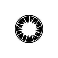Black White Abstract Explosion Circle , Modern Minimalist. vector