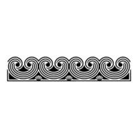 Art Deco Wave Border in Black and White Elegant. vector