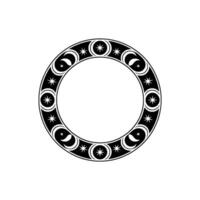 Celestial Circle Frame Crescent Moons and Stars, Minimalist. vector