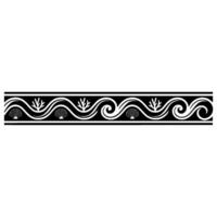 Ocean Border Waves, Shells, and Seaweed Pattern. vector