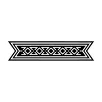 Minimalist Black Geometric Border on White Background. vector