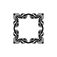 Tribal-Inspired Frame with Abstract Element, Minimalist Aesthetic. vector