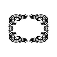Elegant Art Deco Frame on White Background. vector
