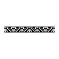 Decorative Border Element Classic Scroll in Black and White. vector