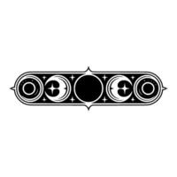 Celestial Banner Moons, Stars, and Geometric Pattern on White. vector