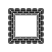 Geometric Frame Brick Pattern Border, Clean , Minimalist Style. vector