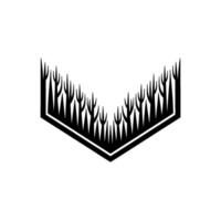 Abstract Forest in Hexagonal Frame, Minimalist. vector