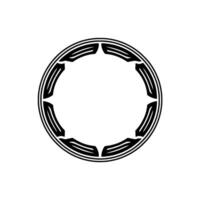 Geometric Decorative Circle Pattern on White Background. vector