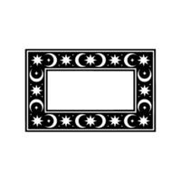 Celestial Frame with Stars and Moons - Minimalist Decorative. vector